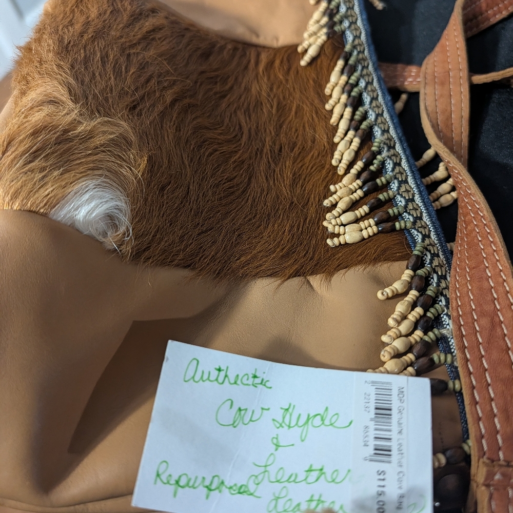 Marla Rella(Local Designer) Cowhide leather purse with beaded fringe #boho #west - Picture 9 of 9